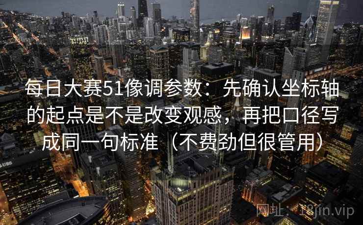 每日大赛51像调参数：先确认坐标轴的起点是不是改变观感，再把口径写成同一句标准（不费劲但很管用）